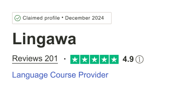 Lingawa on Trustpilot — 4.9★ rating, 200+ reviews